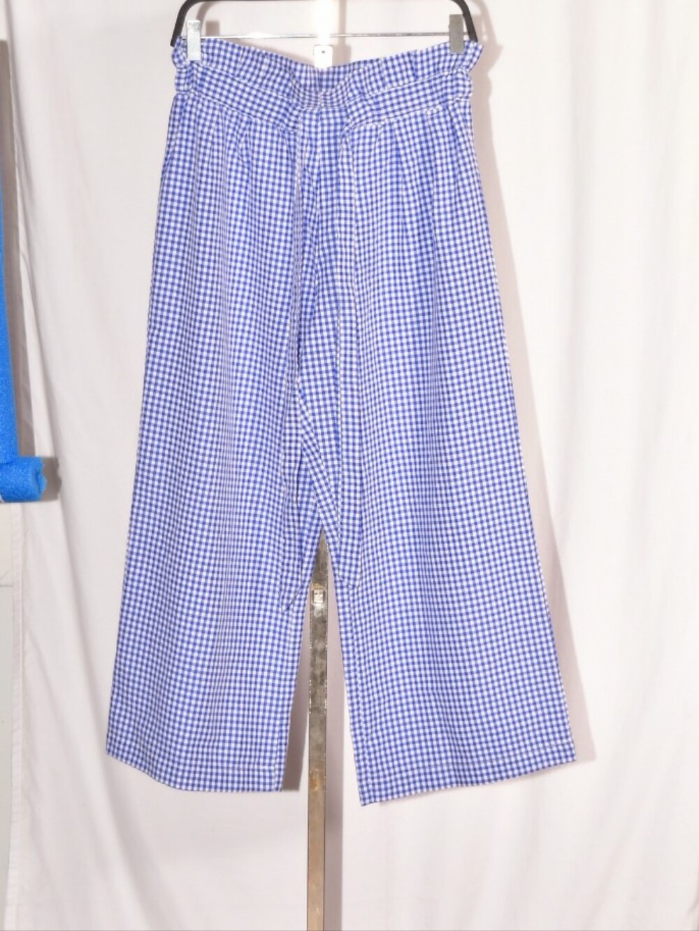 Wide-Leg Cotton Blend Pants